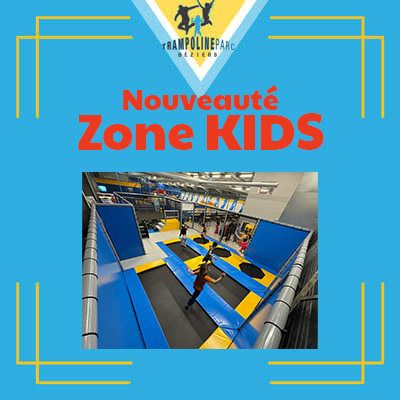 Nouveauté, zone kids, espace de trampoline réservé aux 2-6 ans